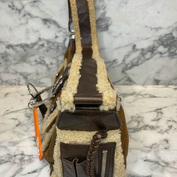 DIOR 05 Vintage Shearling East West Flight Bag - Picture 5 of 12